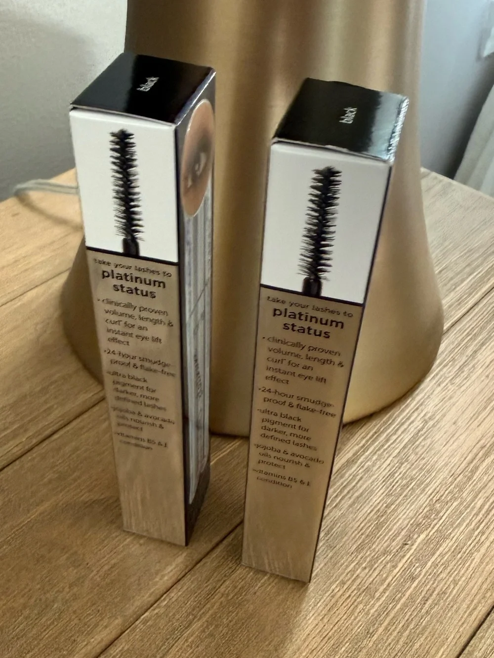 TWO Tarte Black Mascara lights camera lashes platinum full size NEW